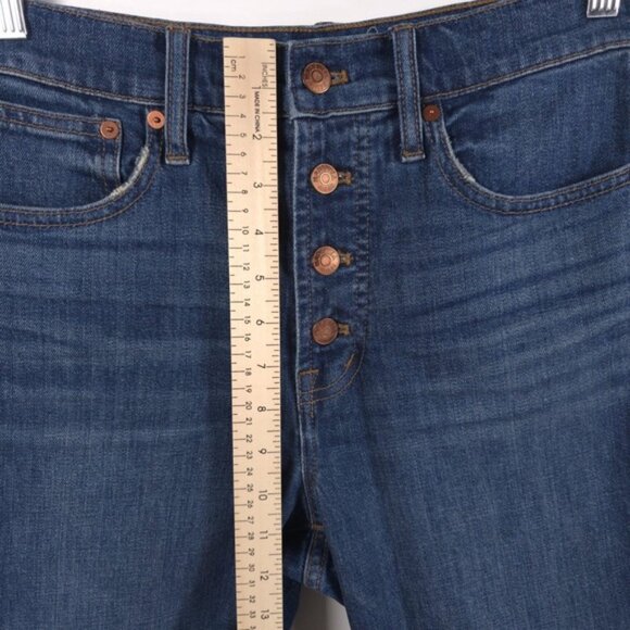 MADEWELL THE PERFECT VINTAGE CROP JEANS Button Fly High Rise Size 26 - Picture 8 of 12